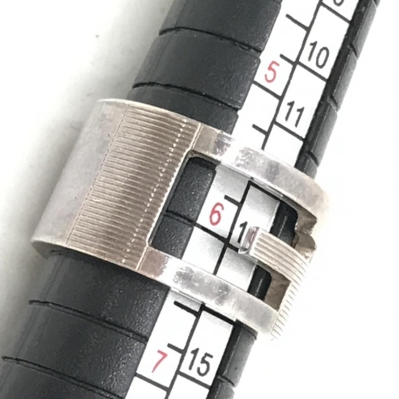 ⭐️Sz6 Gucci Full Inclusion Silver Cutout G Logo Band - Picture 11 of 11